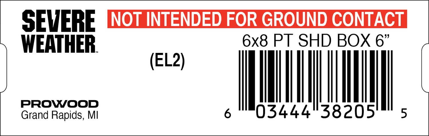 6X8 PT SHD BOX 6&quot; - 38205-5