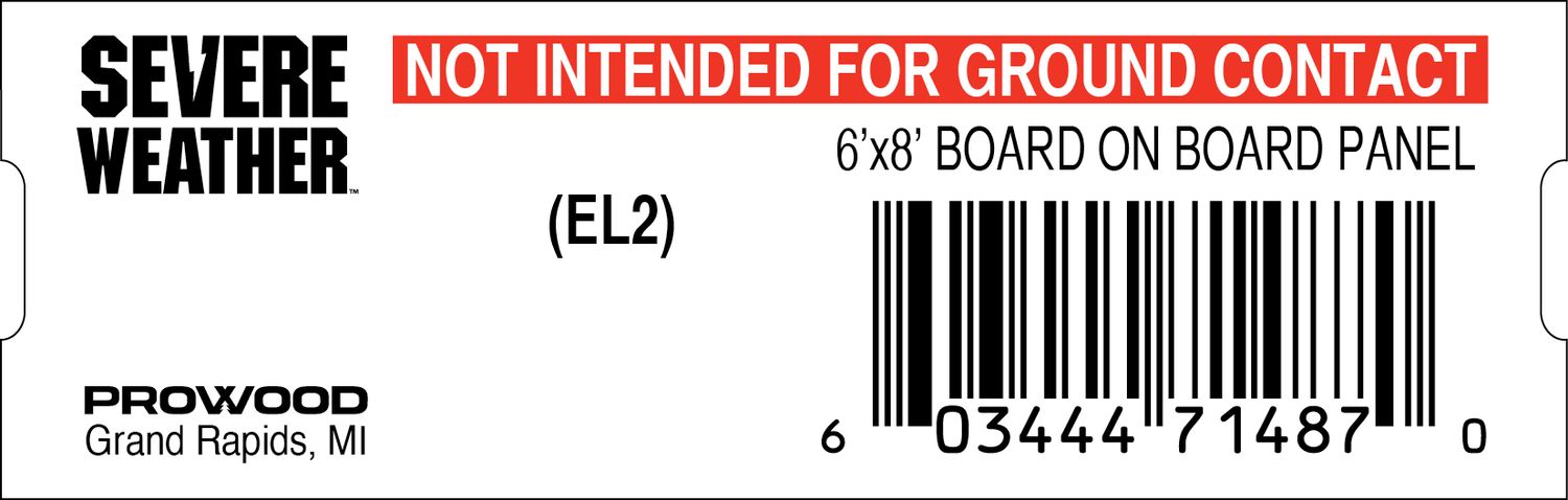 6&#39; x8&#39; BOARD ON BOARD PANEL - 71487-0