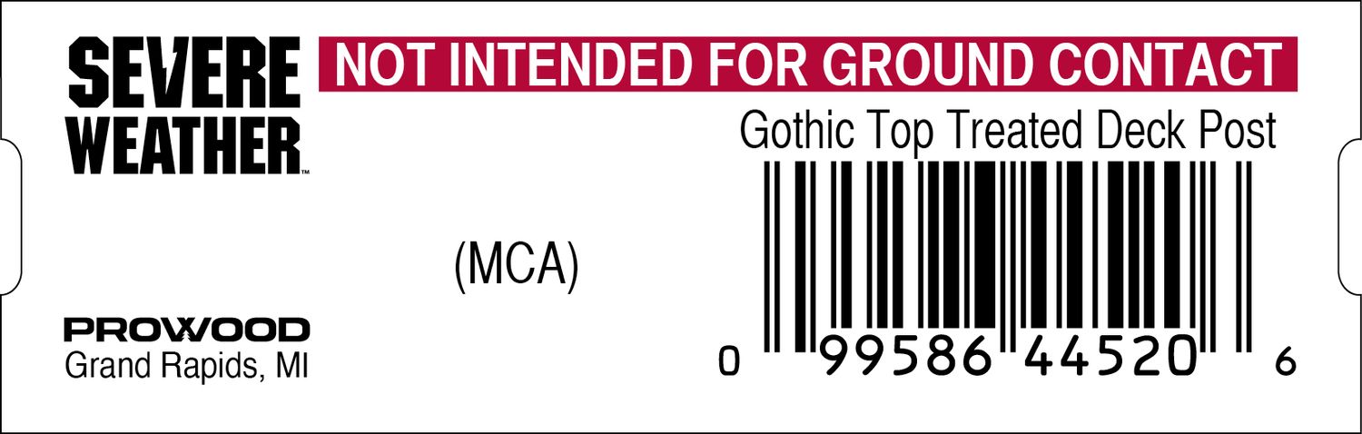 Gothic Top Treated Deck Post - 44520-6