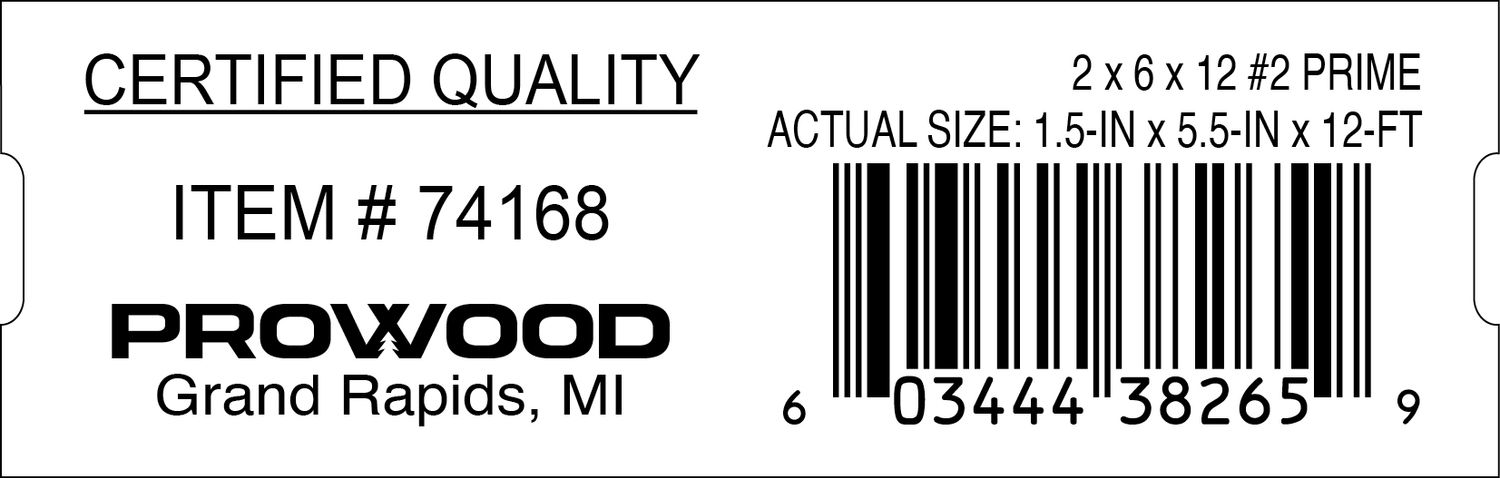 2 x 6 x 12 #2 PRIME - 38265-9