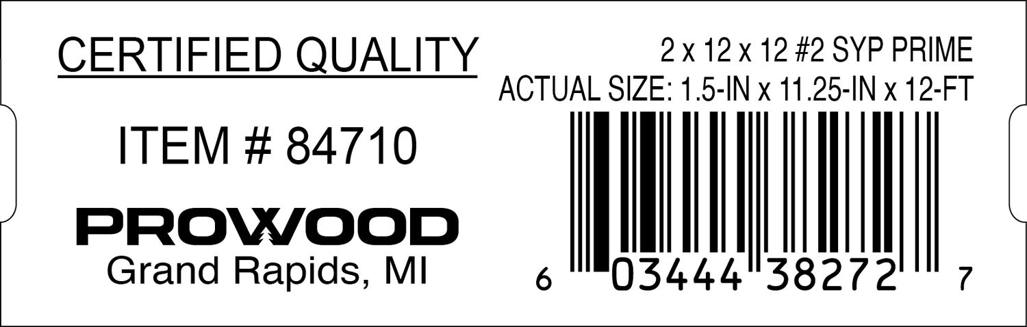 2 x 12 x 12 #2 SYP PRIME - 38272-7