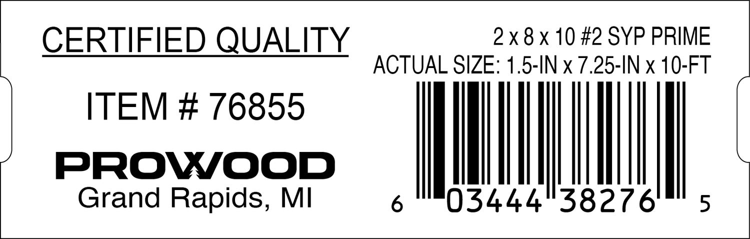 2 x 8 x 10 #2 SYP PRIME - 38276-5