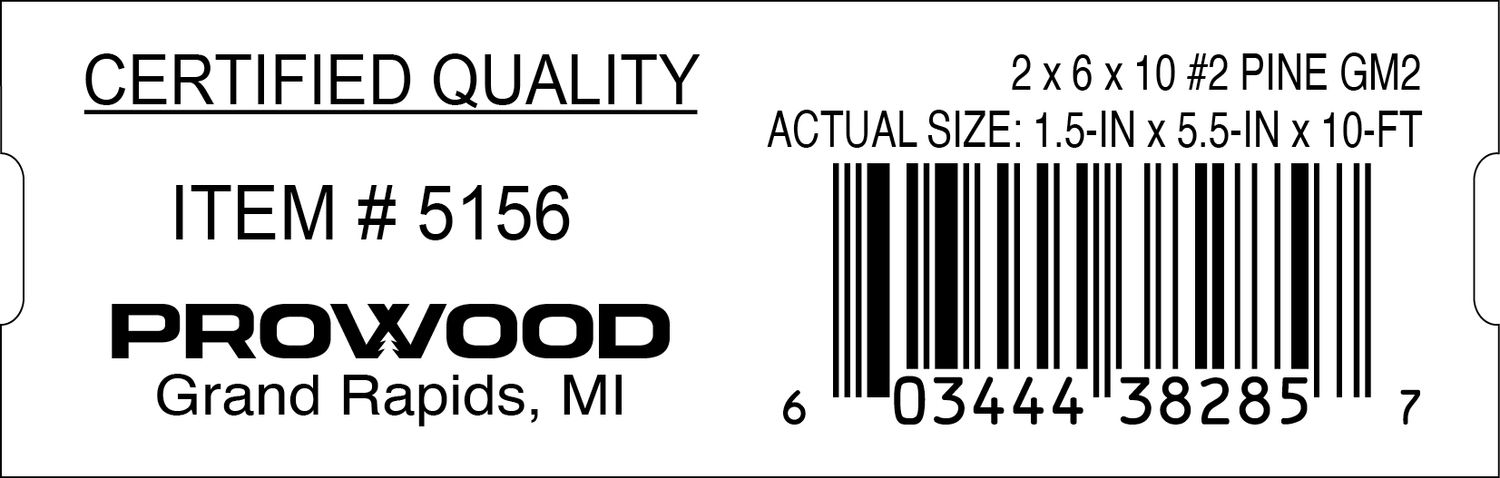 2 x 6 x 10 #2 PINE GM2 - 38285-7