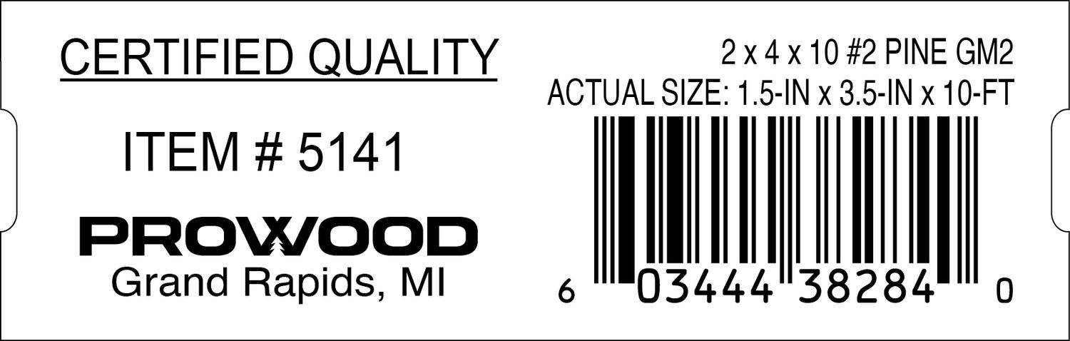 2 x 4 x 10 #2 PINE GM2 - 38284-0
