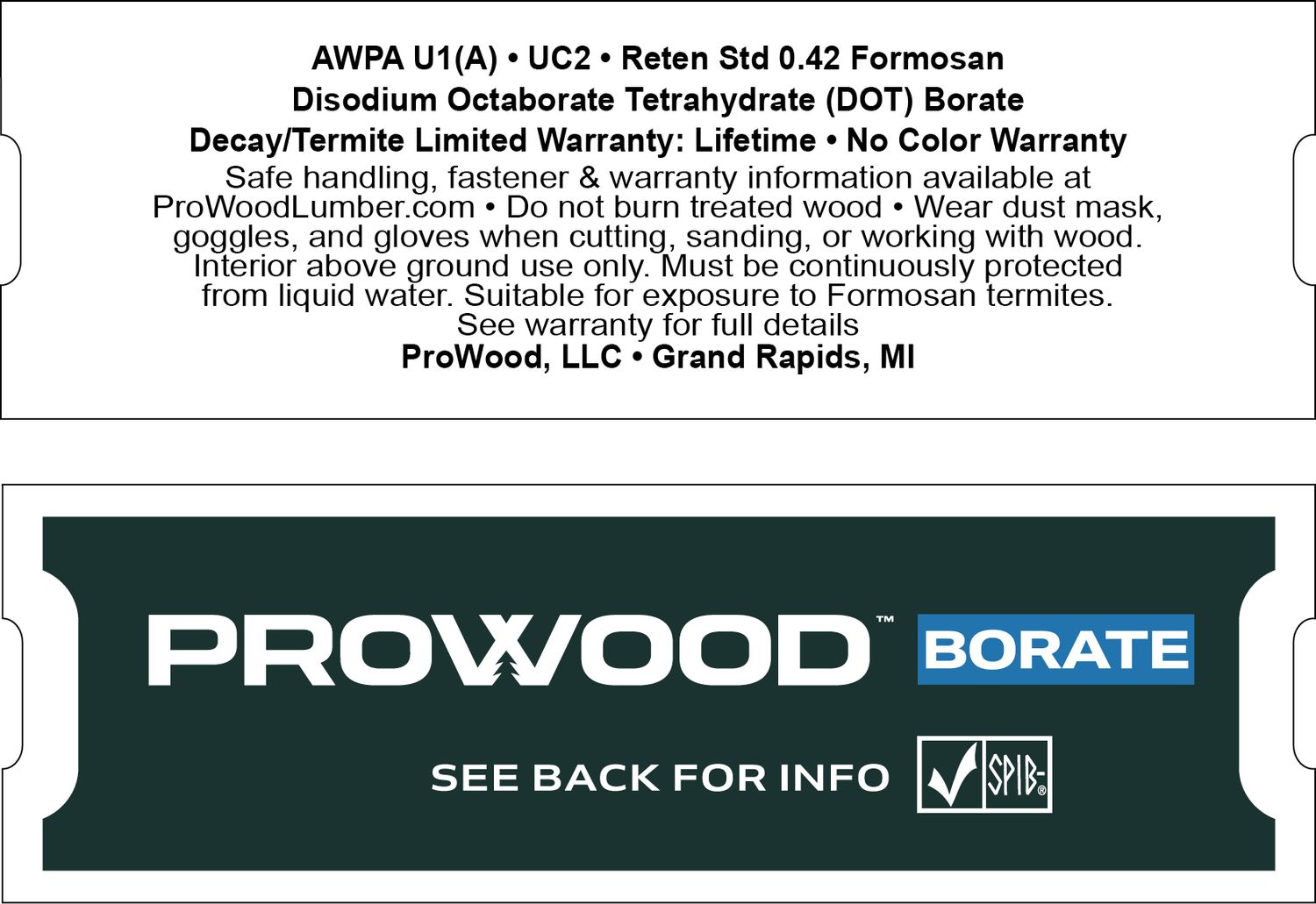 PROWOOD BORATE AWPA SPIB