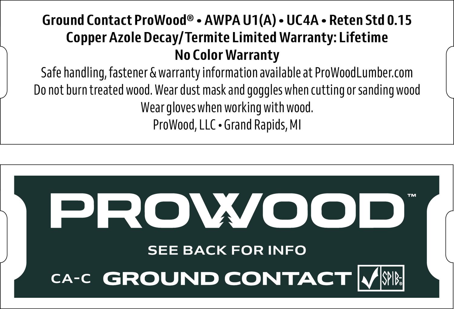 PROWOOD GROUND CONTACT AWPA SPIB CA-C