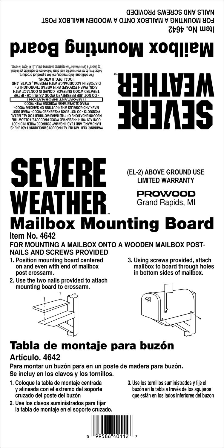 MAILBOX MOUNTING BOARD - 40112-7