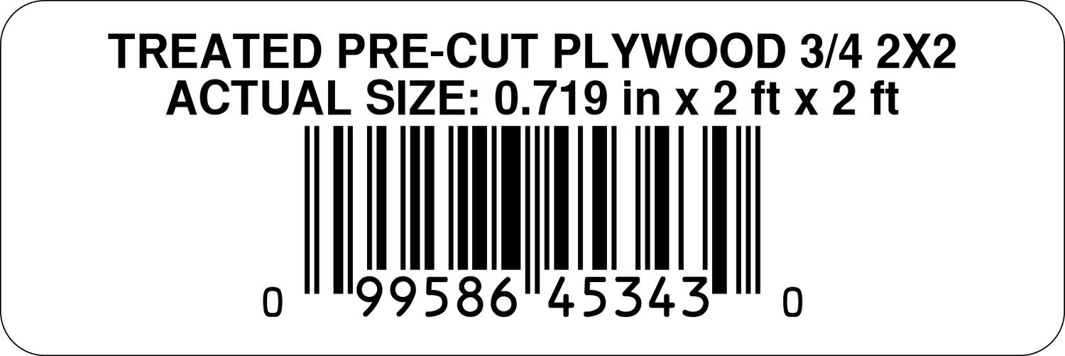 TREATED PRE-CUT PLYWOOD 3/4 2X2  - 45343-0