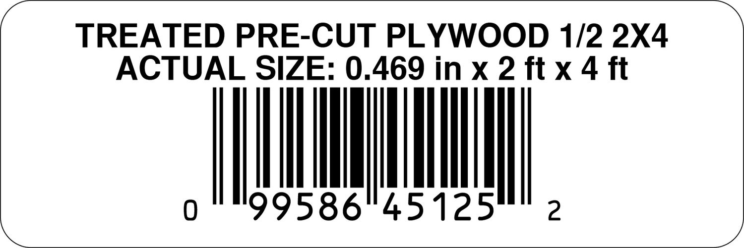TREATED PRE-CUT PLYWOOD 1/2 2X4  - 45125-2