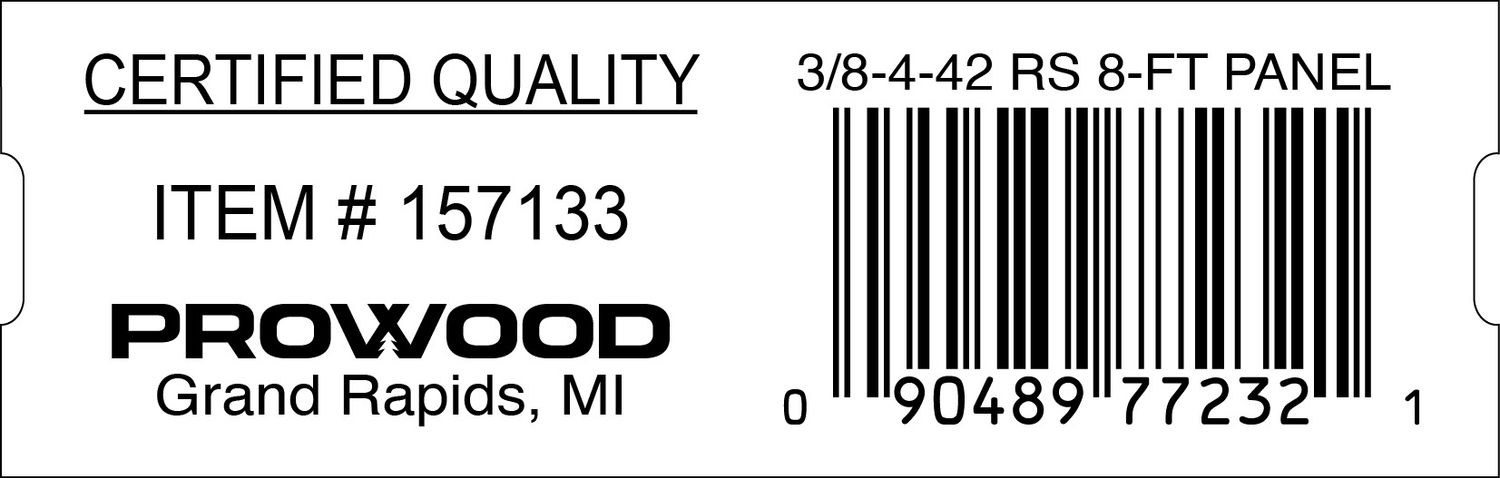 3/8-4-42 RS 8-FT PANEL - 77232-1
