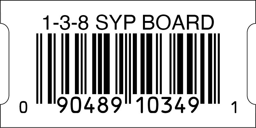 1-3-8 SYP BOARD UNTREATED SMALL SLOT  - 10349-1