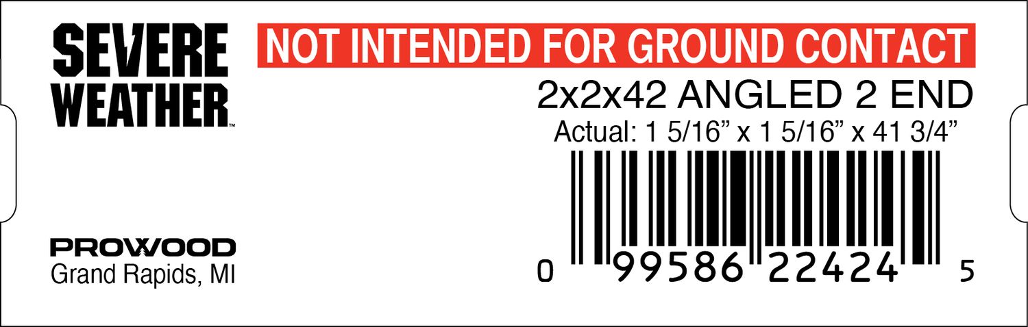 2x2x42 ANGLED 2 END - 22424-5