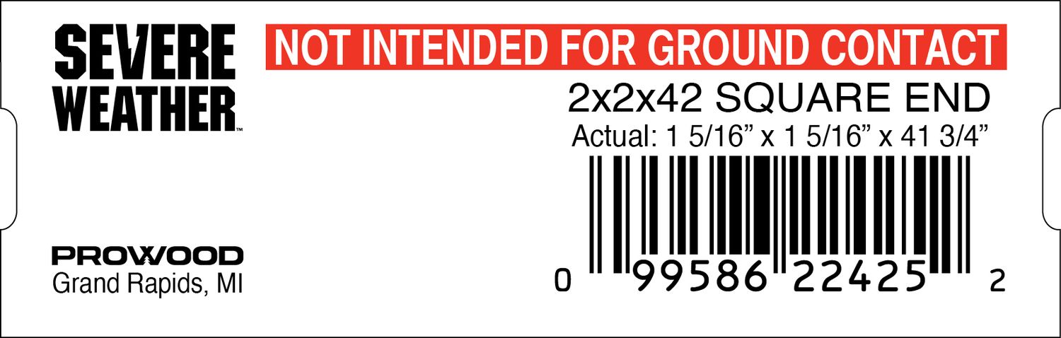 2x2x42 SQUARE END - 22425-2