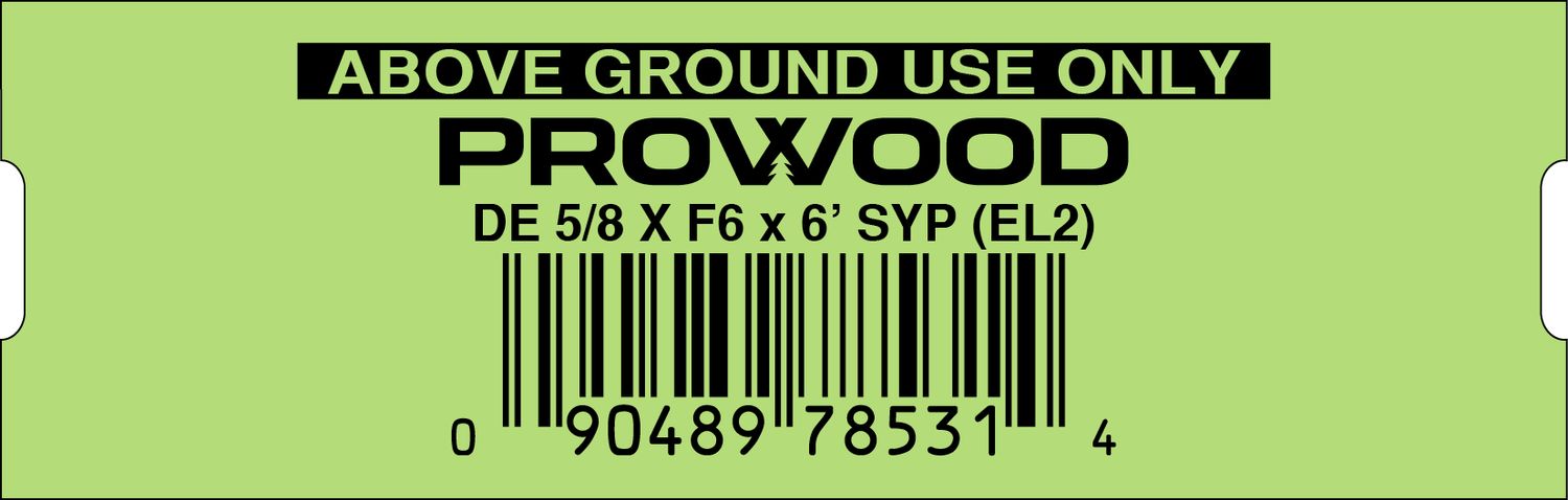 DE 5/8 X F6 x 6’ SYP - 78531-4