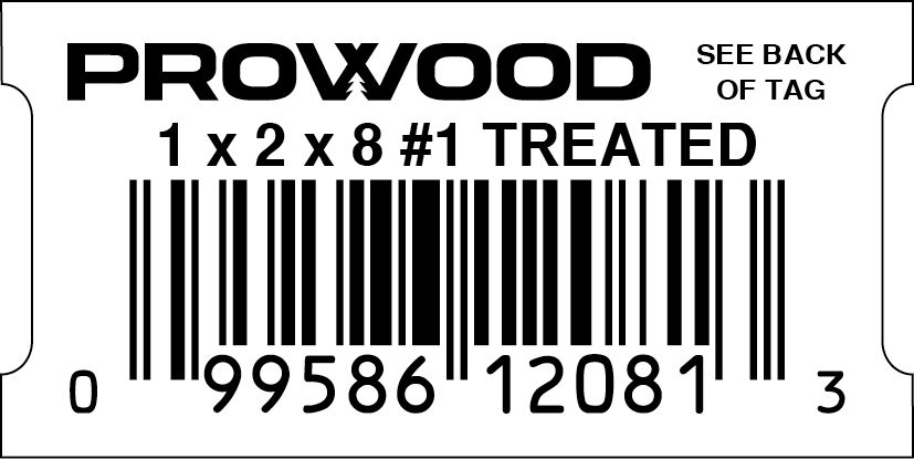 1 x 2 x 8 #1TREATED SMALL SLOT EL2- 12081-3