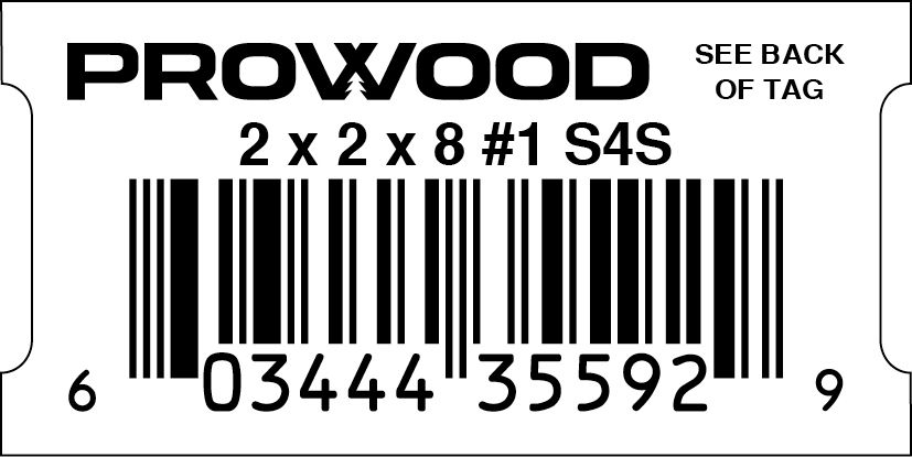 2 x 2 x 8 #1 S4S SMALL SLOT EL2- 35592-9