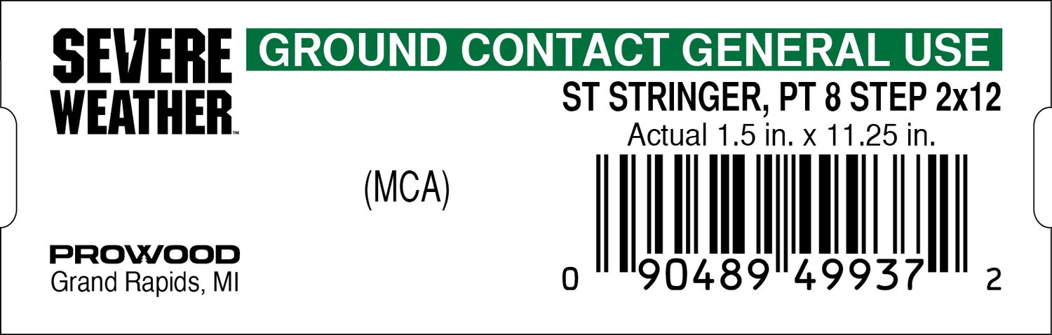 ST STRINGER, PT 8 STEP 2x12 - 49937-2