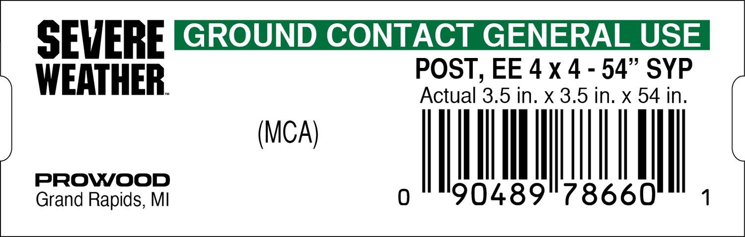 POST, EE 4 × 4 - 54" SYP - 78660-1