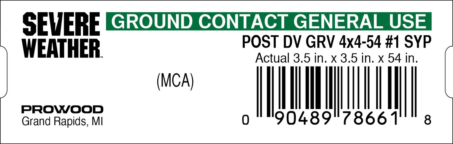 POST DV GRV 4x4-54 #1 SYP - 78661-8