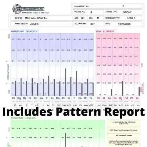 HTMA Profile 3 Multi-Element Assay (Retest) &amp; Pattern Report