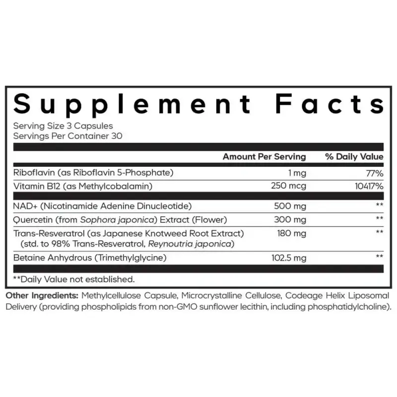 Codeage - Liposomal NAD+ Ultra 90 Capsules