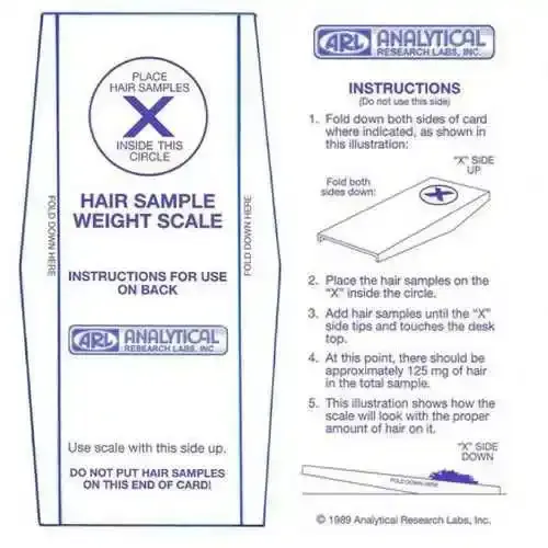 Hair Sample Scale and Envelope