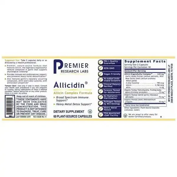 Allicidin - Premier Research Labs (60 Capsules)