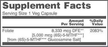 Protocol For Life Balance 5-MTHF 5,000 mcg