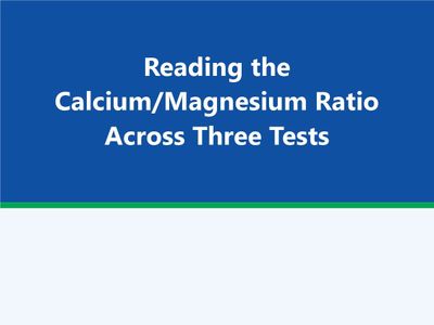 Reading the Calcium/Magnesium Ratio Across Three Tests [2026-10-18 07:00]