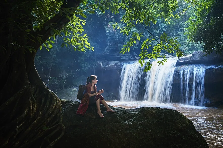 Negative Ions from Waterfall