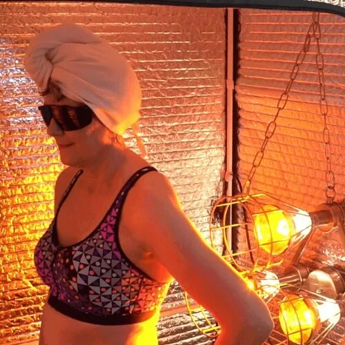 Organic Bamboo Cotton Sauna Hat protects Hair Organic Bamboo Cotton Sauna Hat protects Hair