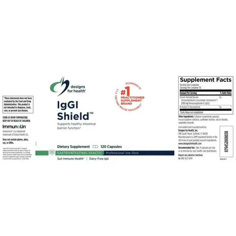 Designs for Health IgGI Shield™ 120 Capsules