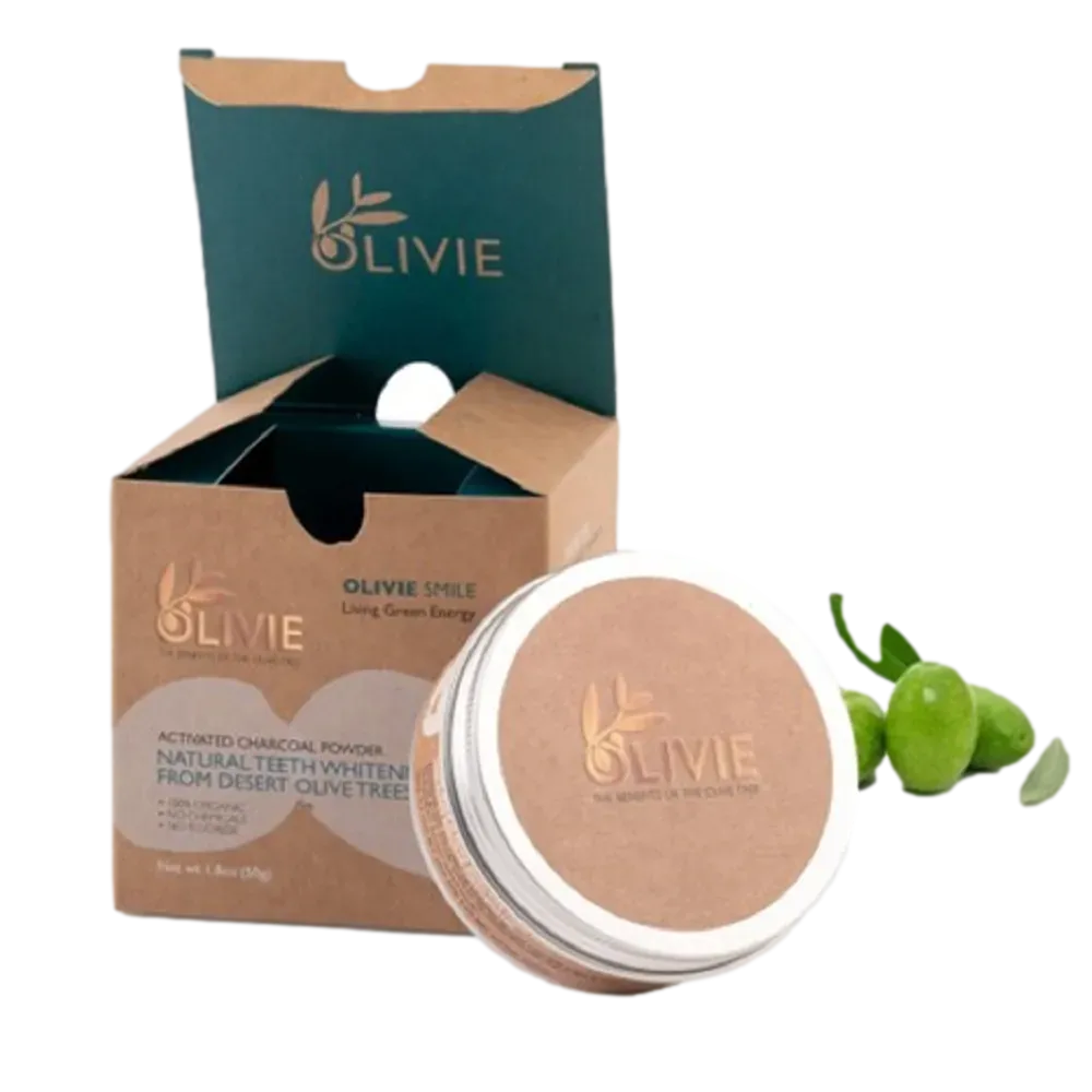 OLIVIE Smile Organic Natural Teeth Whitening Powder