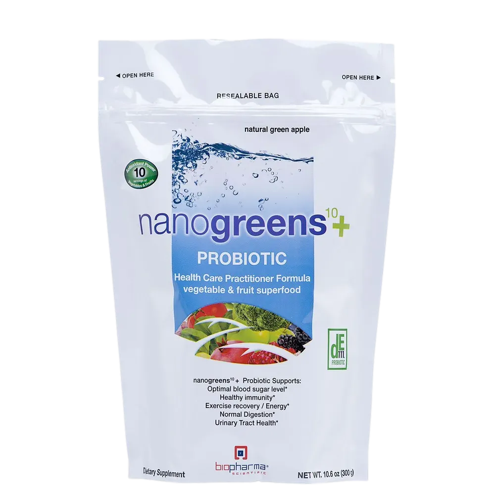 Bio-Pharma Scientific – NanoGreens+ Probiotic – Green Apple (300 Grams)