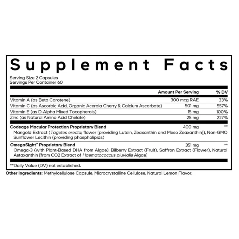 Codeage - Eye Vitamins + 120 Capsules