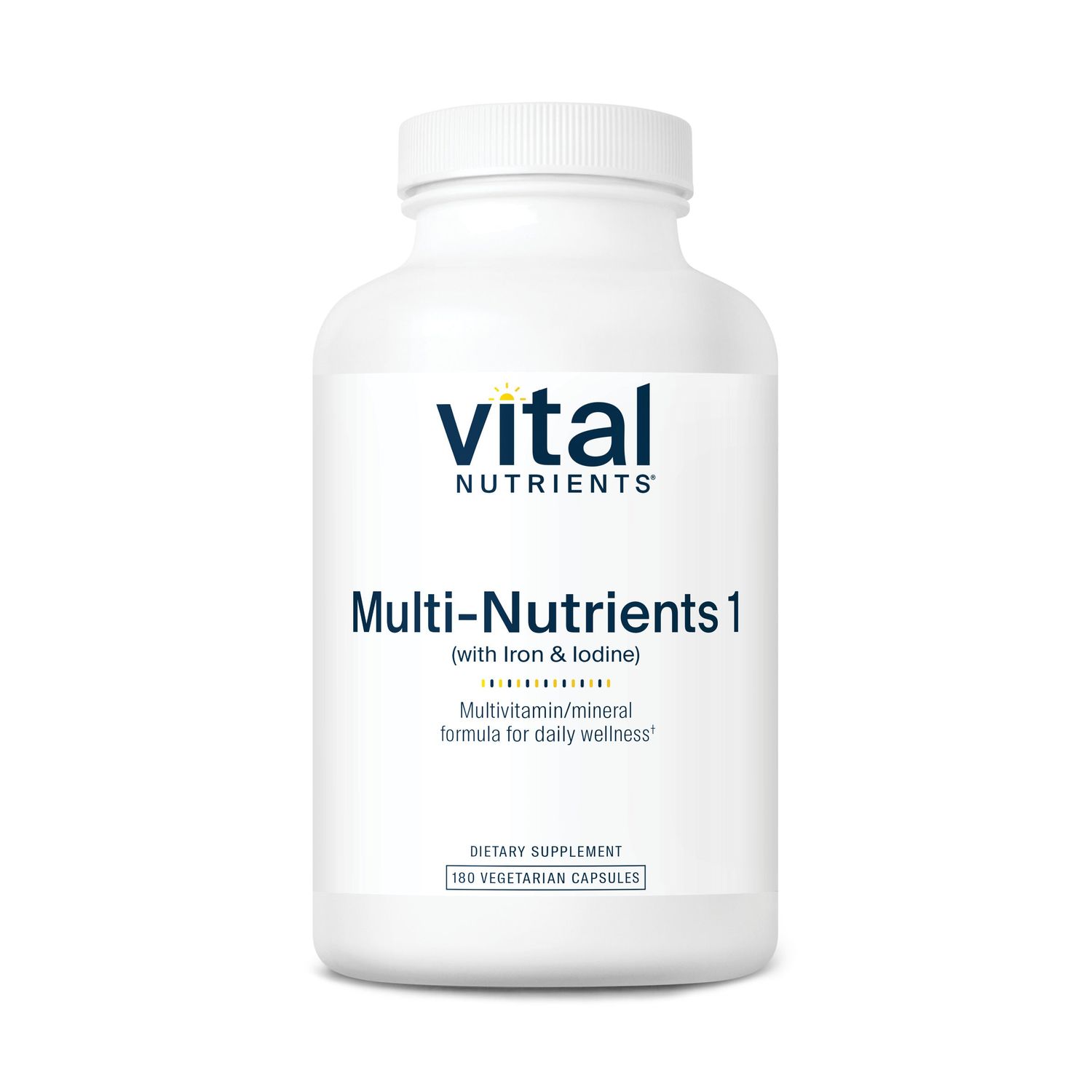 Vital Nutrients Multi-Nutrients with Iron &amp; Iodine (180 Capsules)