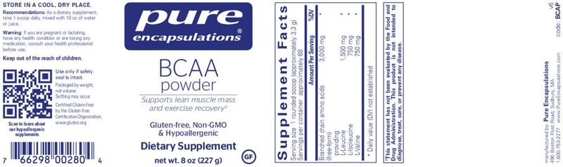Pure Encapsulations BCAA Powder (227 g)
