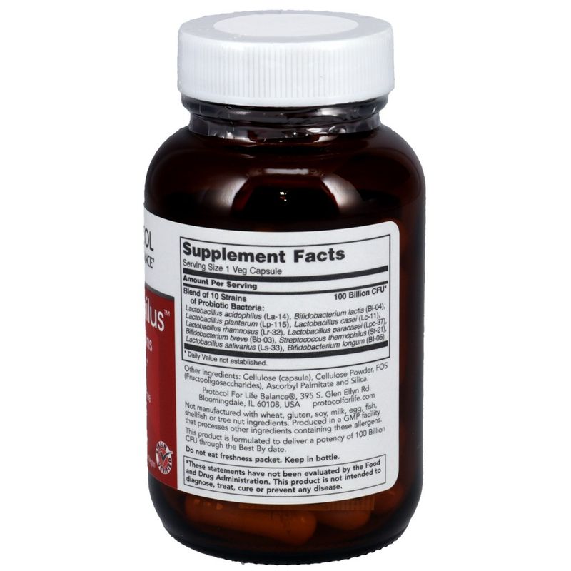Protocol for Life Balance ProtoDophilus 100 Billion, 10 Strains (30 Veg Capsules)