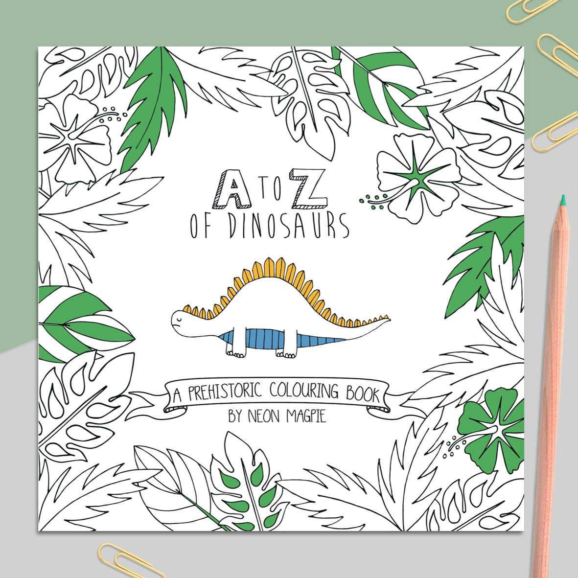 Coloring Books & Cards, Title: A to Z of Dinosaurs
