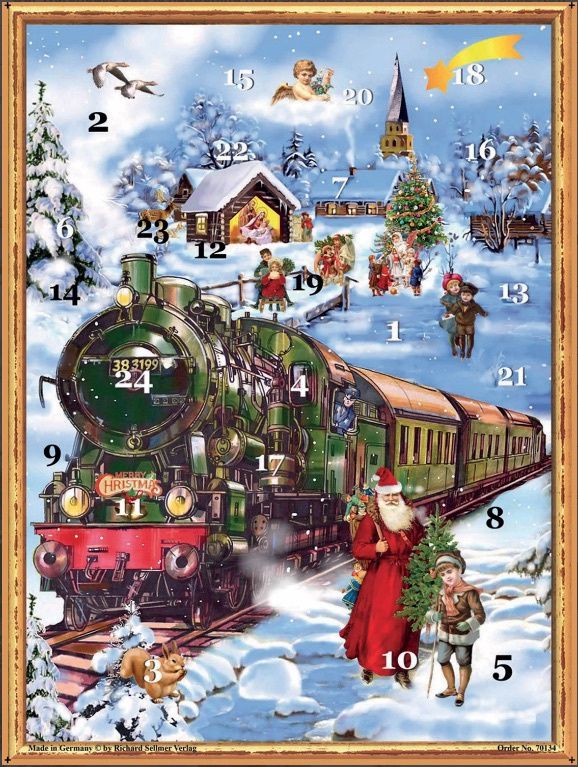 Paper Advent Calendars & Cards, Title: Holiday Train - 70134
