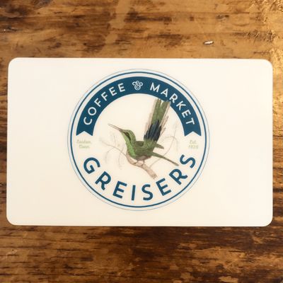 Plastic Greiser's Gift Card