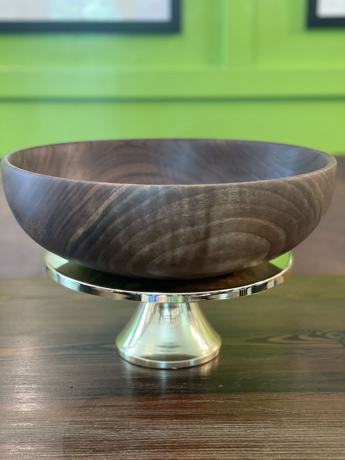 Wood Bowls - Hand Turned from Easton Trees, Title: Figured Black Walnut  Smooth Base