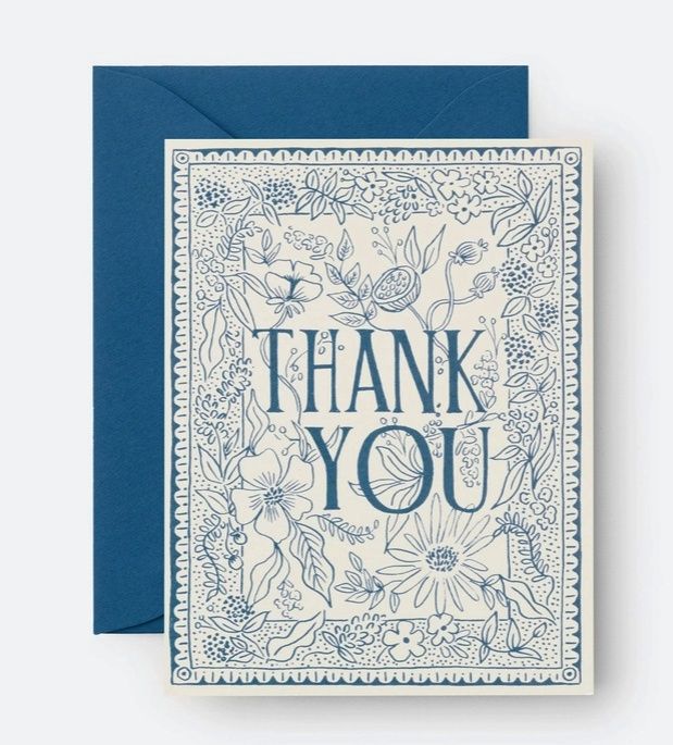 Cards - Thanks & Blanks, Style: Delft Thank You