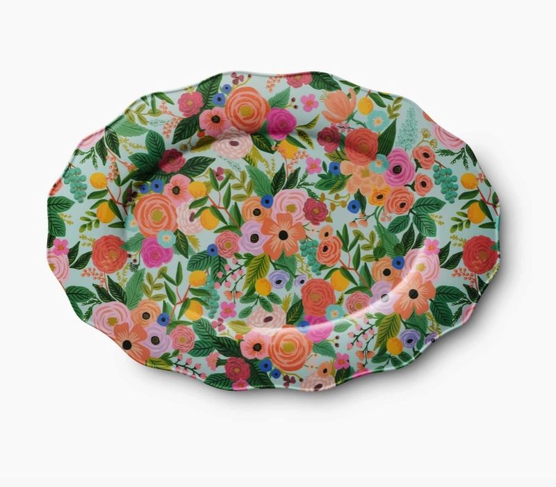 Melamine Dishes, Item: Scalloped Oval Serving Platter