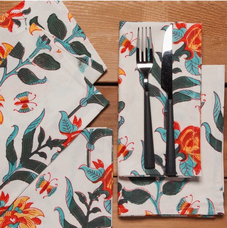 Block Print Napkins - Set of 4