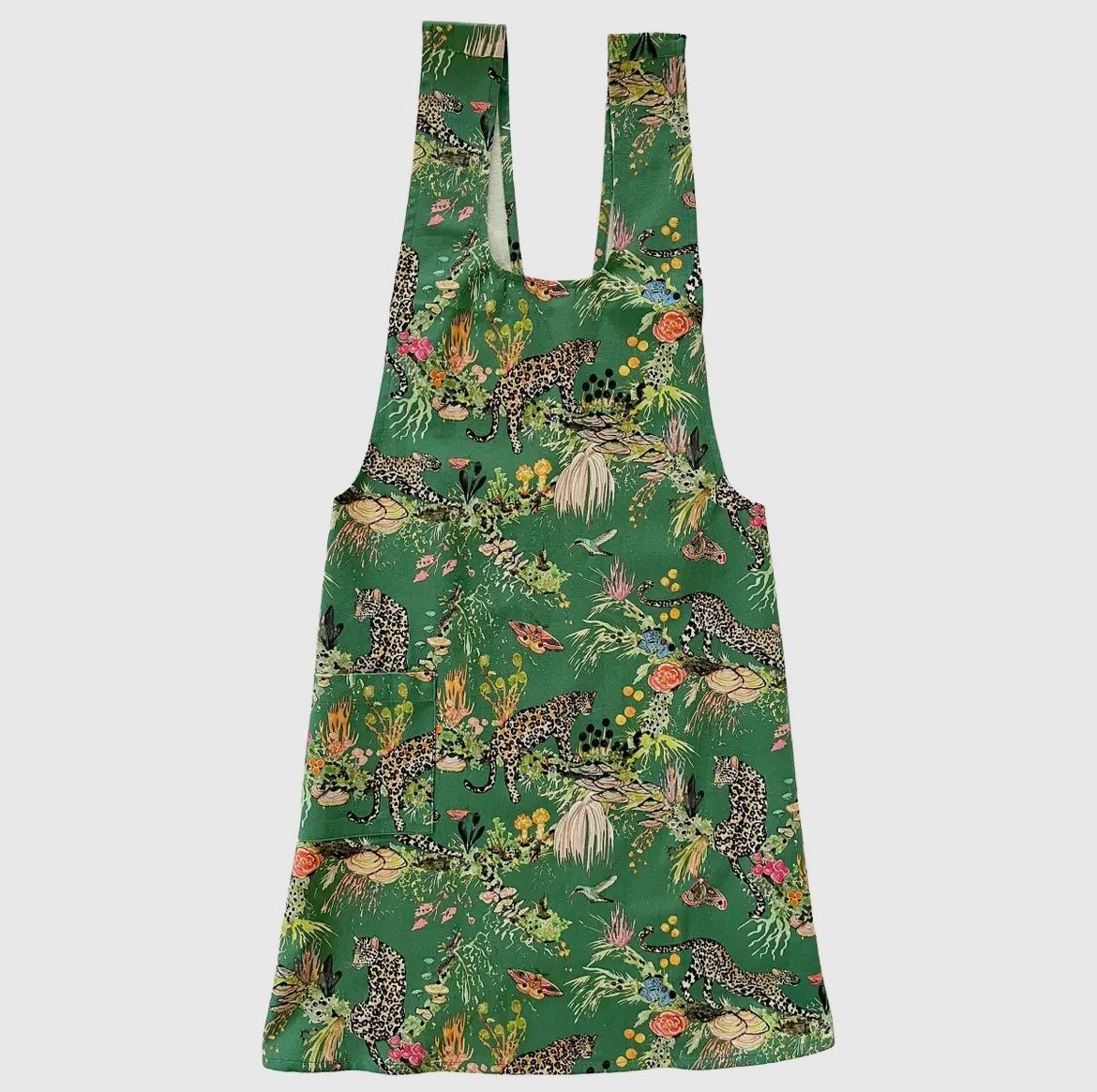 Pinafore Apron, pattern: Felidae Tree