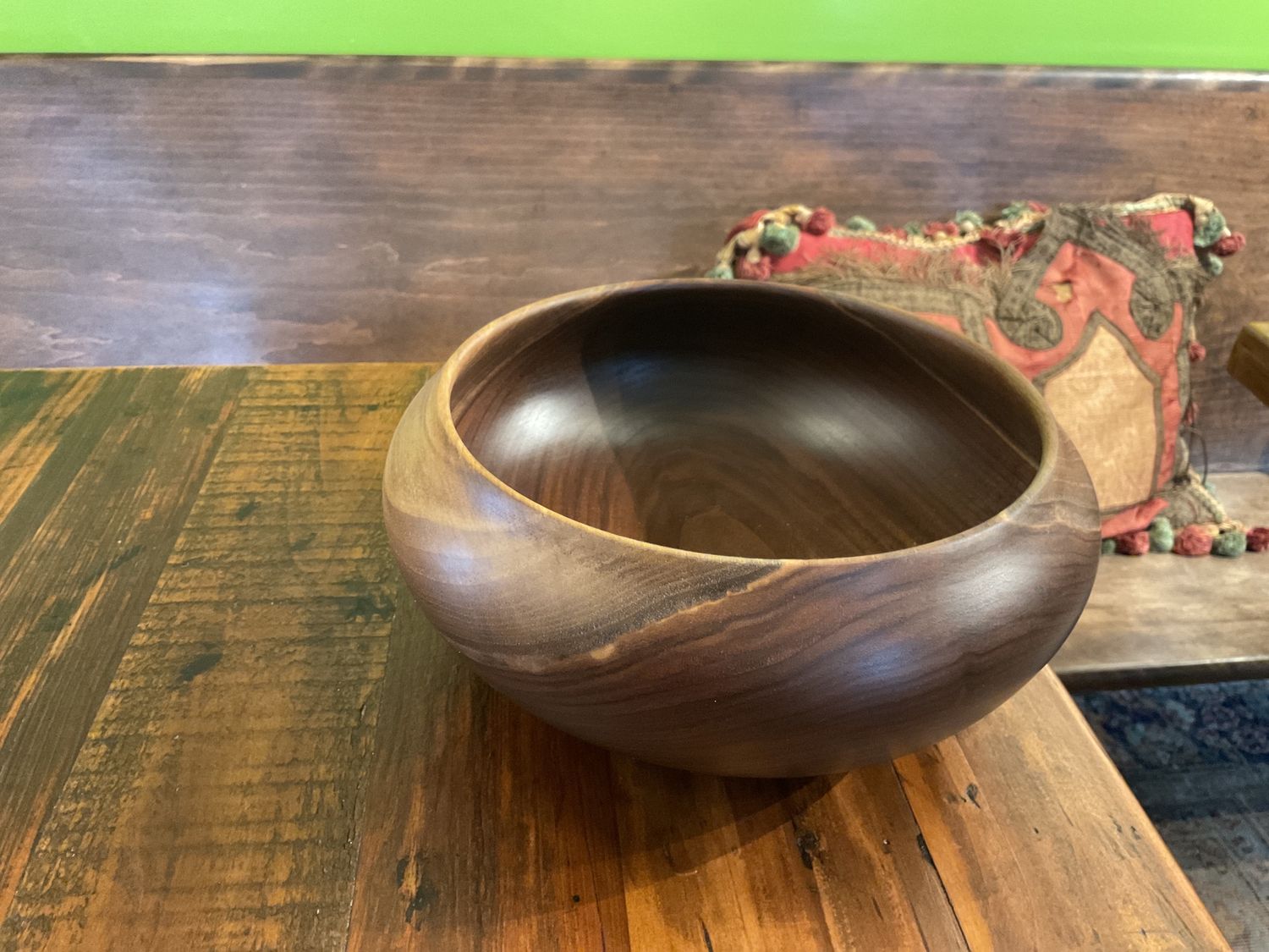 Wood Bowls & Cutting Boards - Hand Turned from Easton Trees, Title: Black Walnut 11 x 5 with overhung rim