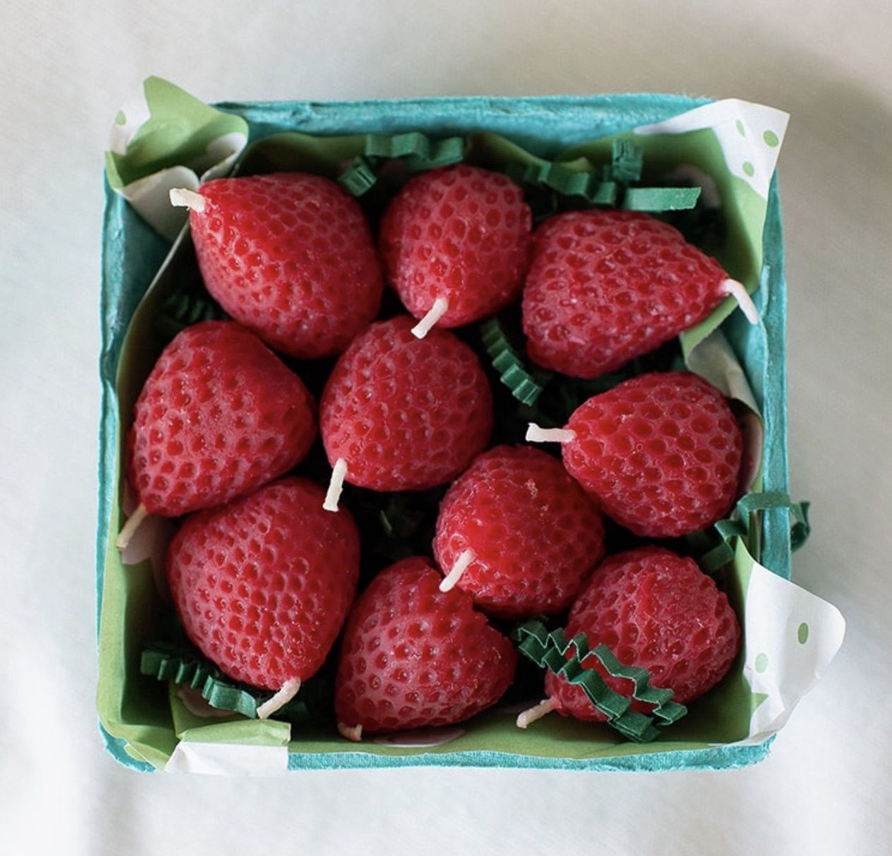 Fruit and Vegetable Candles, type: Beeswax Strawberry Birthday Candles