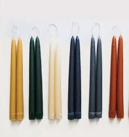 Hand-Dipped Taper Candles, type: Honey 14-inch pair