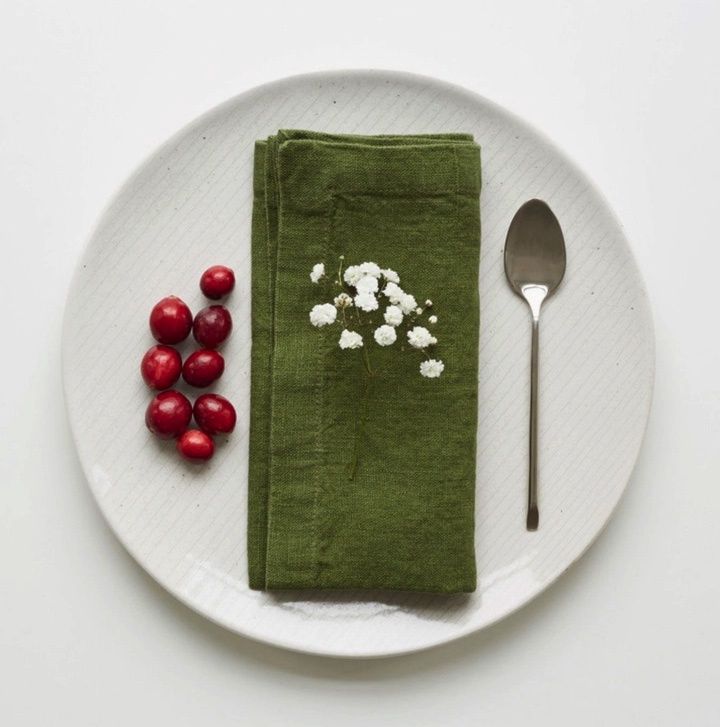 Linen Towels, Napkins & Tablecloths, Color: Peridot Green Napkins - Set of 2